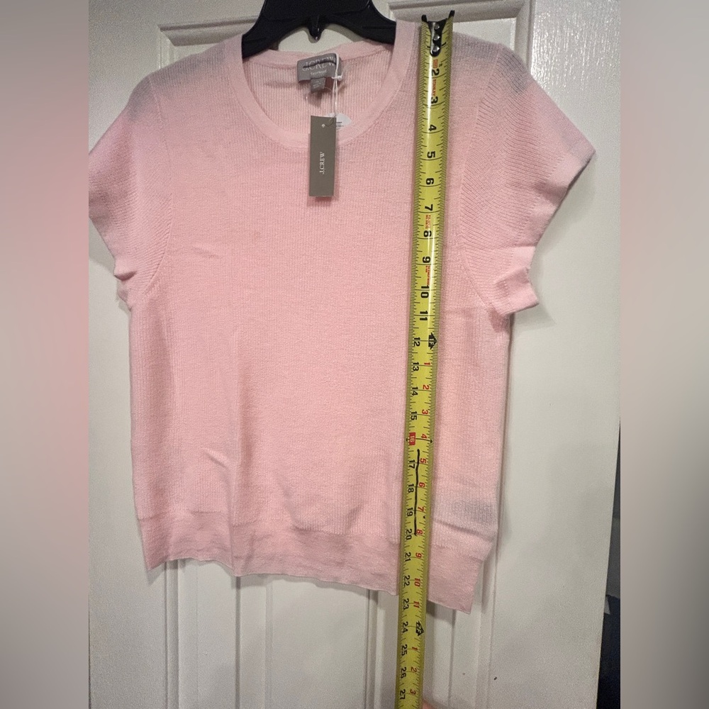 J.Crew NWT Ribbed featherweight cashmere T-shirt in Pink - Picture 9 of 10